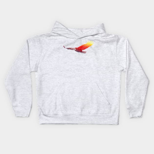 Rainbow Eagle Kids Hoodie by EagleFlyFree